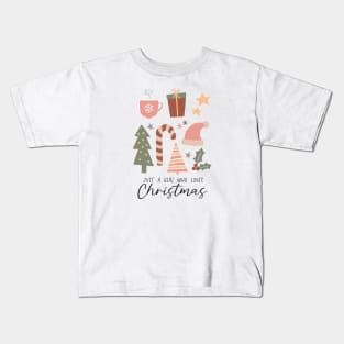 Just a Girl Who Loves Christmas - Boho Christmas Kids T-Shirt